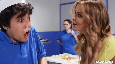 Small Fry - Angree Mom Linzee Ryder Punishes Fast Food Worker With A Pair Of Massive Fake Tits