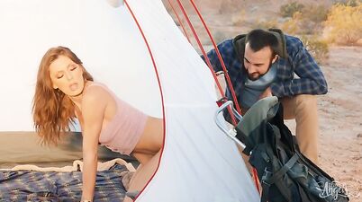 Outdoor Reality Sex With Busty Brunette Tranny - Camping, Pranking And Fucking - Jade Venus