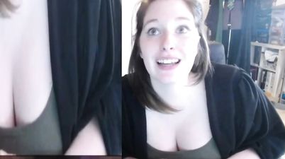 Busty Girl Next Door Teasing With Big Naturals On Webcam