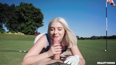 Gorgeous Golf Babe Takes Good Care Of JMac\u2019s Cock