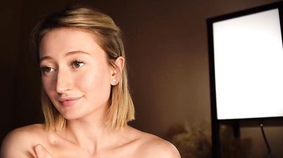 Blonde Teen Camgirl - solo teasing on webcam