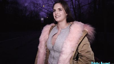 Public Outdoor Hardcore with Brunette Student With Big Natural Boobs - Nick Ross