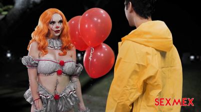 Big TiTties Redhead in Cosplay horror hardcore (4K) - Big dick