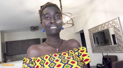 Saggy Tits Ebony Slut Sloppy Blowjob And Wild POV Reverse Cowgirl! - Brunette
