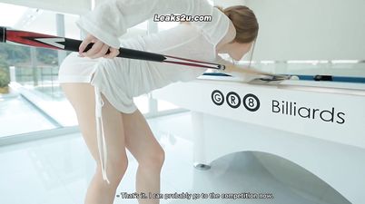 Fucked A Beautiful Teen On The Pool Table While Her Boyfriend Was Away - Blowjob