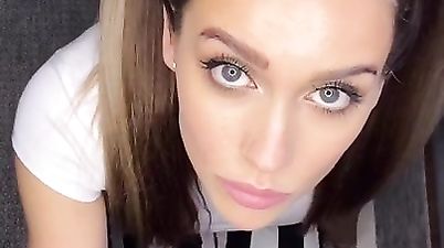 POV Beautiful Girl Blowjob Eye Contact(2K) - Big tits