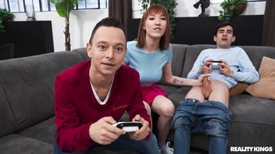 Cock In The Common College Room part 4 - Redhead Lilly Mays and Monster cock Jordi