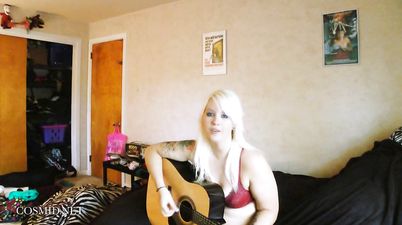 PAWG Blonde Hannah Hurst - Singing Her Heart Out With Guitar - Big Natural Tits