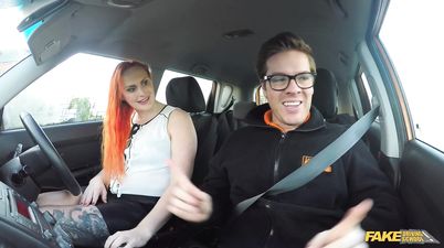 Fake Driving School Presents Tattooed Redhead PAWG Craves A Big Cock - Ryan Ryder, Chloe Davis