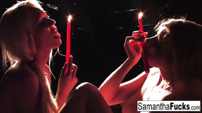 Samantha & Victoria Play With Candle Wax - Victoria White